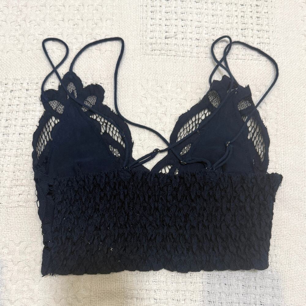 Free People XS Adella longline bralette crochet lace BC 3127 - Picture 5 of 8